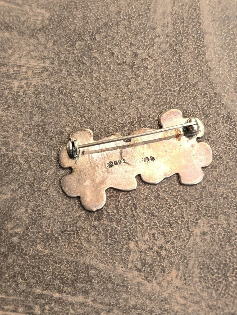 Vintage solid 925 sterling silver Autism awareness children heart puzzle pieces
